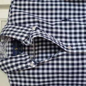 Women's Ralph Lauren Slim Fit Navy and White Gingham Button Down Shirt